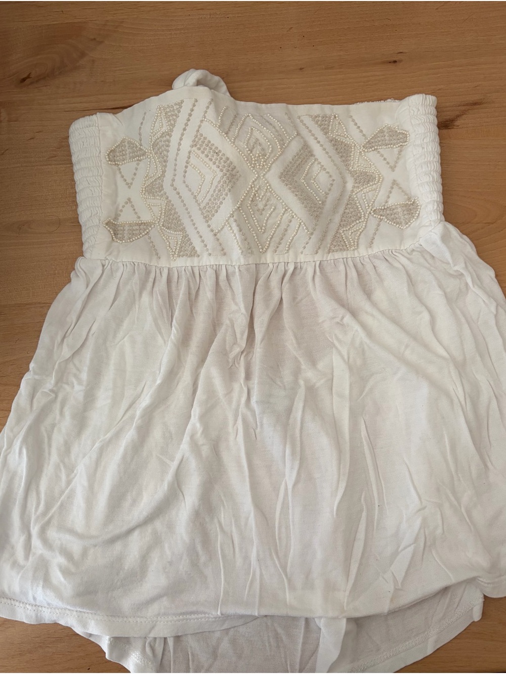American Eagle Outfitters Beaded Strapless Top